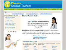 Tablet Screenshot of discovermedicaltourism.com